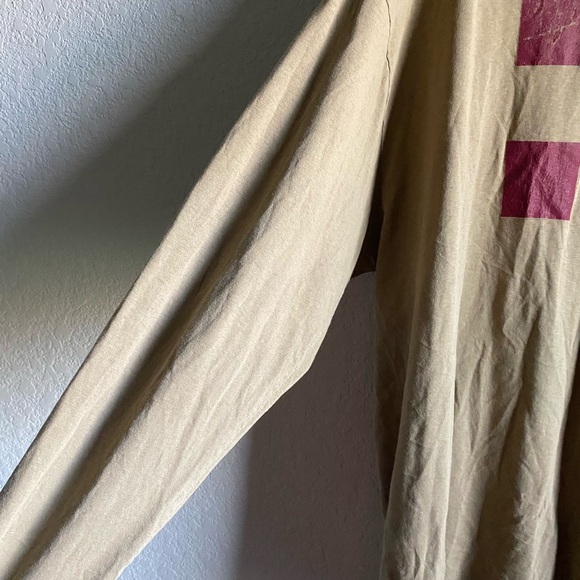 Vintage Y2K Ralph Lauren Polo Jeans Co. Trashed Grunge Tan Long Sleeve Shirt XL - Picture 11 of 15